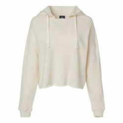 MV Sport W23101 Women's Angel Fleece Crop Hooded Sweatshirt