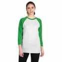 Next Level Apparel 6051 Unisex Triblend Three-Quarter Sleeve Raglan