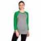 Next Level Apparel 6051 Unisex Triblend Three-Quarter Sleeve Raglan