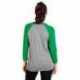 Next Level Apparel 6051 Unisex Triblend Three-Quarter Sleeve Raglan