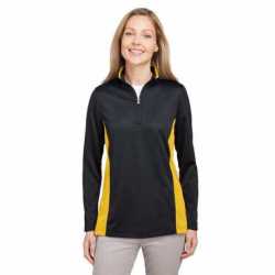 Harriton M786W Ladies Flash Snag Protection Plus IL Colorblock Quarter-Zip