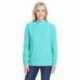 J America JA8428 Ladies Weekend French Terry Mock Neck Crew