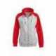 J America JA8679 Ladies Melange Fleece Two-Tone Full-Zip Hooded Sweatshirt