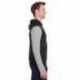 J America JA8877 Adult Triblend Fleece Sleeveless Hooded Sweatshirt