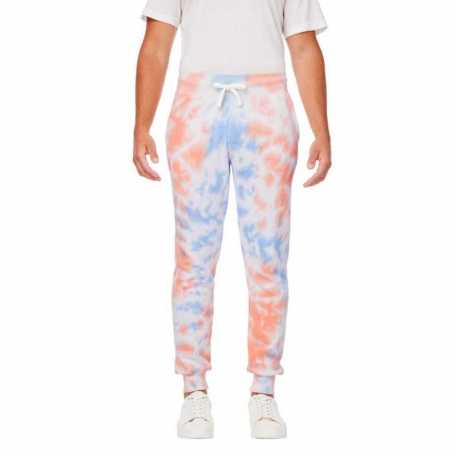 J America 8884JA Adult Tie Dye Fleece Jogger