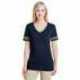 Jerzees 602WVR Ladies TRI-BLEND Varsity V-Neck T-Shirt