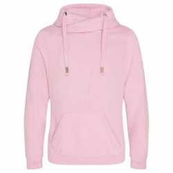 Just Hoods By AWDis JHA021 Men's Heavyweight Cross Over Neck Hooded Sweatshirt