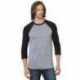 Bayside BA9525 Unisex Three-Quarter Sleeve Raglan T-Shirt