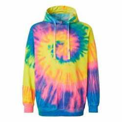 Dyenomite 854MS Multi-Color Spiral Tie-Dyed Hooded Sweatshirt