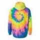 Dyenomite 854MS Multi-Color Spiral Tie-Dyed Hooded Sweatshirt