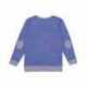 LAT 6965 Adult Harborside Melange French Terry Crewneck with Elbow Patches