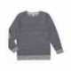 LAT 6965 Adult Harborside Melange French Terry Crewneck with Elbow Patches