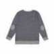 LAT 6965 Adult Harborside Melange French Terry Crewneck with Elbow Patches