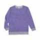 LAT 6965 Adult Harborside Melange French Terry Crewneck with Elbow Patches