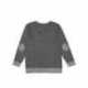 LAT 6965 Adult Harborside Melange French Terry Crewneck with Elbow Patches