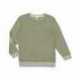 LAT 6965 Adult Harborside Melange French Terry Crewneck with Elbow Patches