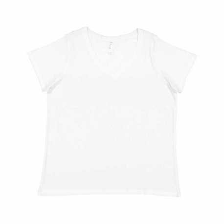 LAT 3817 Ladies Curvy V-Neck Fine Jersey T-Shirt