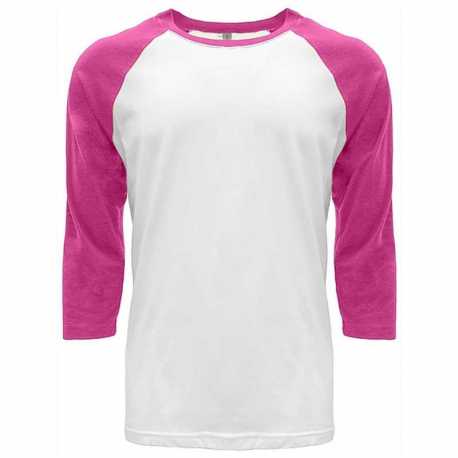 Next Level Apparel 6251 Unisex CVC Three-Quarter Sleeve Raglan Baseball T-Shirt