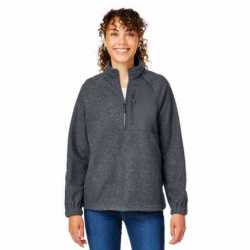 North End NE713W Ladies Aura Sweater Fleece Quarter-Zip