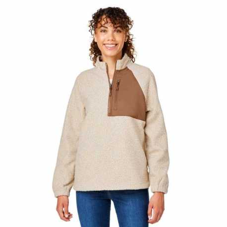 North End NE713W Ladies Aura Sweater Fleece Quarter-Zip