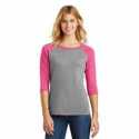 District DM136L Women's Perfect Tri 3/4-Sleeve Raglan