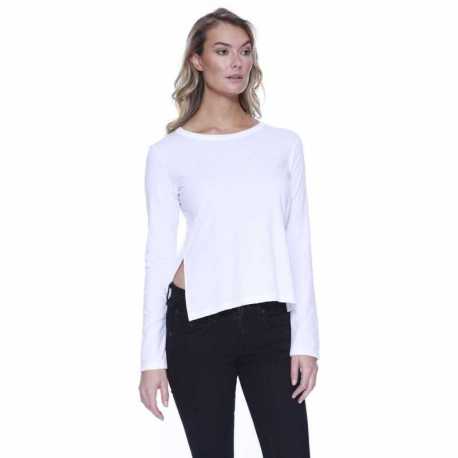 StarTee ST1471 Ladies CVC High Low Long-Sleeve T-Shirt