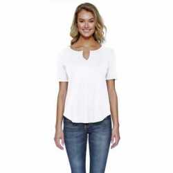 StarTee ST1422 Ladies CVC Slit V-Neck T-Shirt