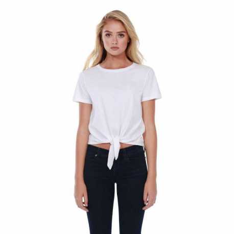 StarTee ST1026 Ladies Cotton Tie Front T-Shirt