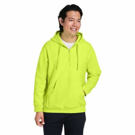 Team 365 TT97 Unisex Zone HydroSport Heavyweight Quarter-Zip Hooded Sweatshirt