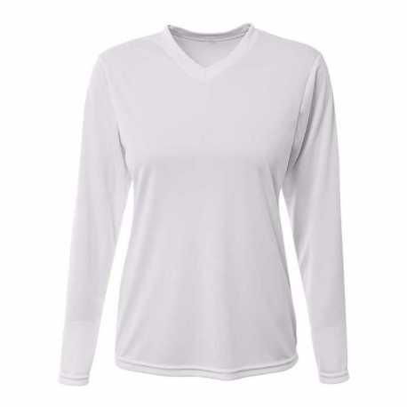 A4 NW3425 Ladies Long-Sleeve Sprint V-Neck T-Shirt