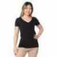 Bayside 5875 Ladies Fine Jersey V-Neck T-Shirt