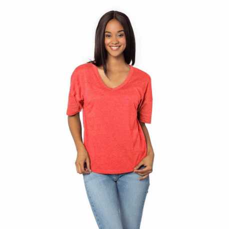 chicka-d 2109CK Ladies Happy Jersey V-Neck