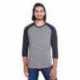 Threadfast Apparel 302G Unisex Triblend Three-Quarter Sleeve Raglan