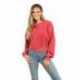 chicka-d 504 Ladies Burnout Campus Crop Sweatshirt