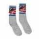 SOCCO SC100 USA-Made Striped Crew Socks