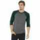 Bella + Canvas BC3200 Unisex 3/4-Sleeve Baseball Tee