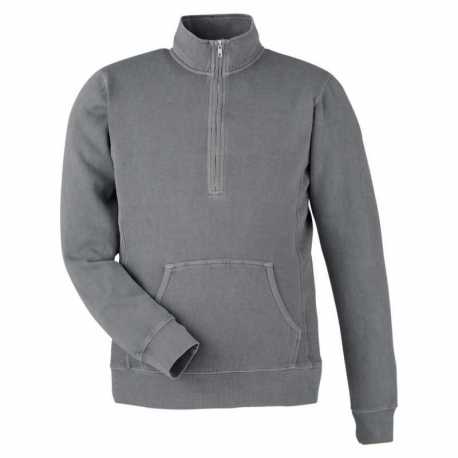 J America 8732JA Unisex Pigment Dyed Fleece Quarter-Zip