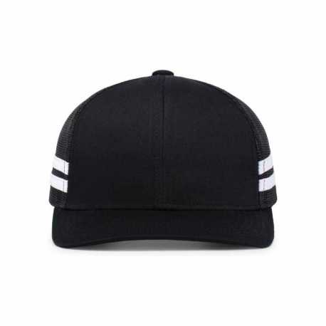 Pacific Headwear P115 Low-Profile Stripe Trucker Cap