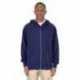 Shaka Wear SHGDZ Men's Garment Dye Double-Zip Hooded Sweatshirt