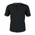 Alleson Athletic 52MTHJY Youth Two Button Mesh Baseball Jersey With Piping