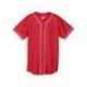 Augusta Sportswear 593 Wicking Mesh Button Front Jersey with Braid Trim