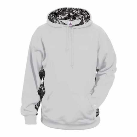 Badger 1464 Digital Camo Colorblock Performance Fleece Hooded Sweatshirt