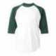 Badger 2133 Youth B-Core 3/4 Sleeve Baseball T-Shirt