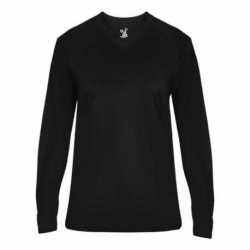 Badger 4064 Ultimate SoftLock Women's V-Neck Long Sleeve T-Shirt