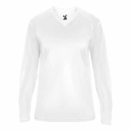 Badger 4064 Ultimate SoftLock Women's V-Neck Long Sleeve T-Shirt