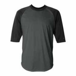 Badger 4133 B-Core Three-Quarter Sleeve Baseball T-Shirt