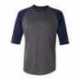 Badger 4133 B-Core Three-Quarter Sleeve Baseball T-Shirt