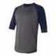 Badger 4133 B-Core Three-Quarter Sleeve Baseball T-Shirt