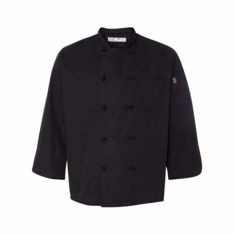 Chef Designs 0427 Black Knot Button Chef Coat