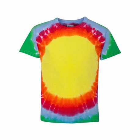 Dyenomite 20BBE Youth Bullseye Tie-Dyed T-Shirt